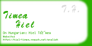 timea hiel business card